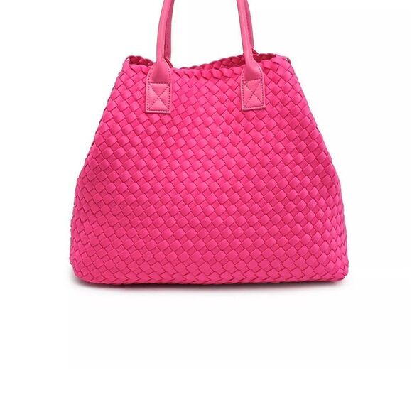 NWT URBAN EXPRESSIONS Ithaca Woven Neoprene Tote - Picture 3 of 5